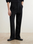 Fear of God - Flared Pleated Wool-Blend Trousres - Black
