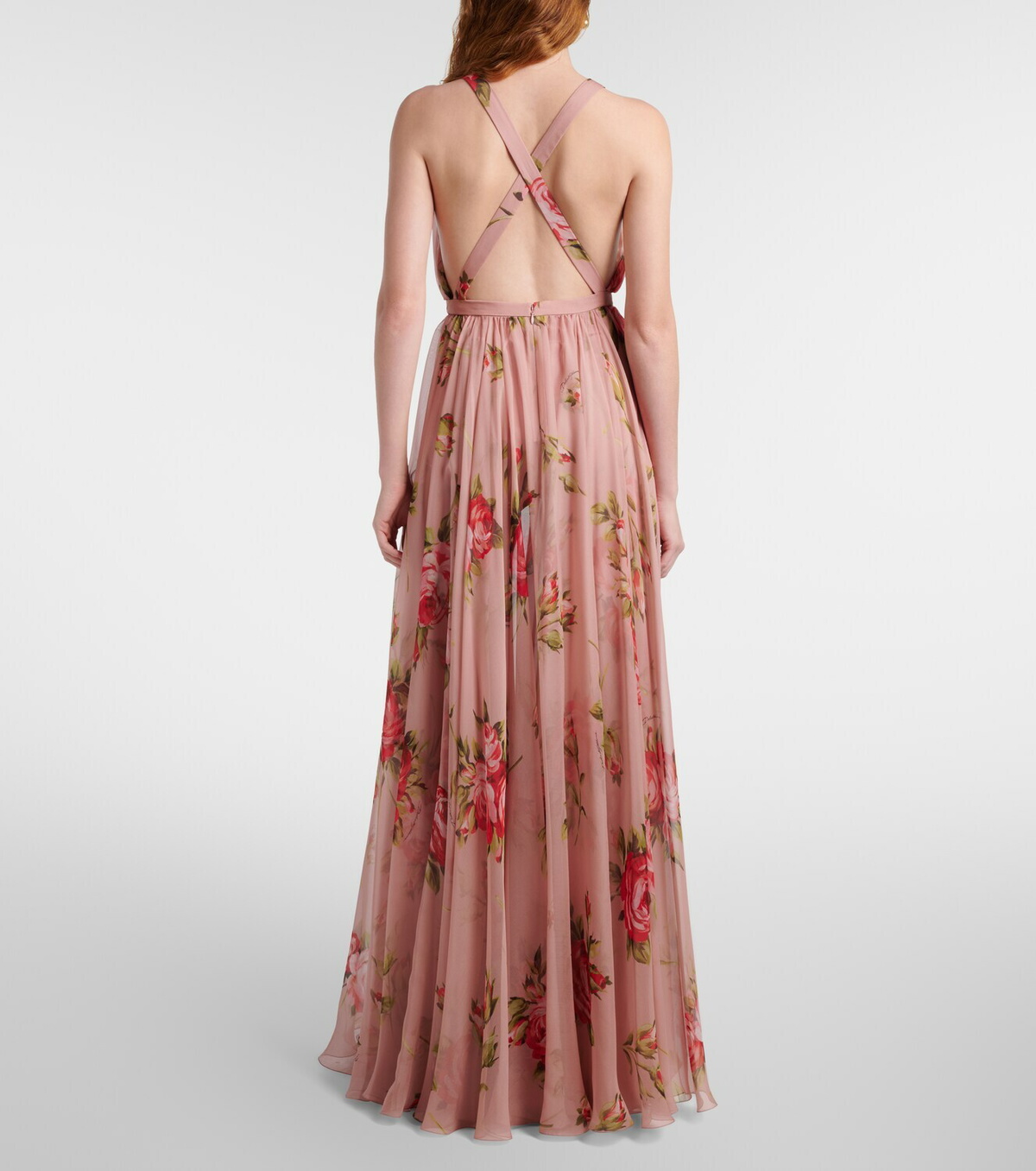 Dolce&Gabbana Floral silk chiffon gown