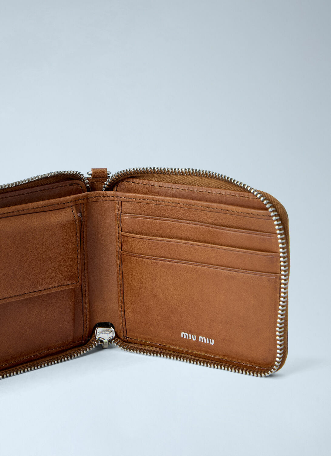 Miu Miu Logo-Embossed Chain-Strap Wallet