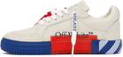 Off-White Kids Off-White & Blue Low Vulcanized Full Leather Sneakers
