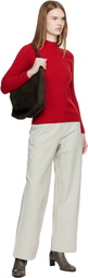 Veilance Red Conic Wool Midlayer Sweater