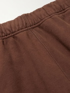 FRIENDS WITH ANIMALS - Straight-Leg Logo-Embroidered Cotton-Jersey Sweatpants - Brown
