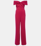 Roland Mouret Gathered cady wide-leg jumpsuit