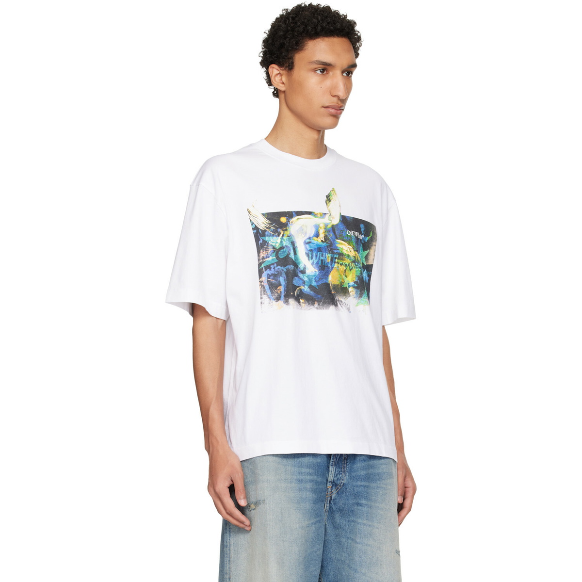 Off-White White Rave Painting Skate T-shirt