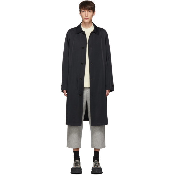 Photo: Jil Sander Black Tipton Logo Coat