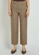 Brunello Cucinelli Houndstooth Straight-leg Trousers Beige