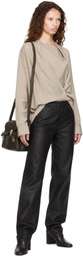 LEMAIRE Taupe Twisted Blouse