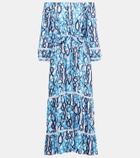 Melissa Odabash Eclipse printed off-shoulder midi dress