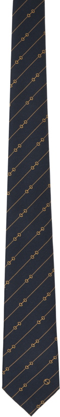 Photo: Gucci Navy Horsebit Tie