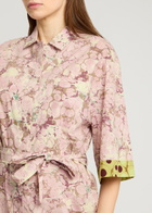 Dries Van Noten Doralia Printed Cotton Mini Shirt Dress Pink Other