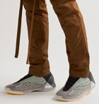 adidas Originals - Yeezy Quantum Suede-Trimmed Primeknit and Neoprene Sneakers - Blue