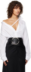 Ann Demeulemeester Black Aida Metal Ring Belt