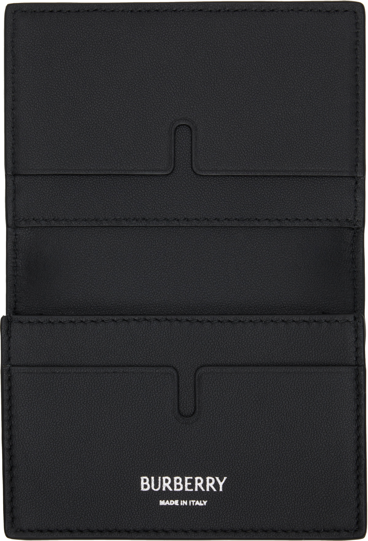 Burberry Navy Check Folding Card Holder