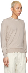 Brunello Cucinelli Beige Cotton Sweater