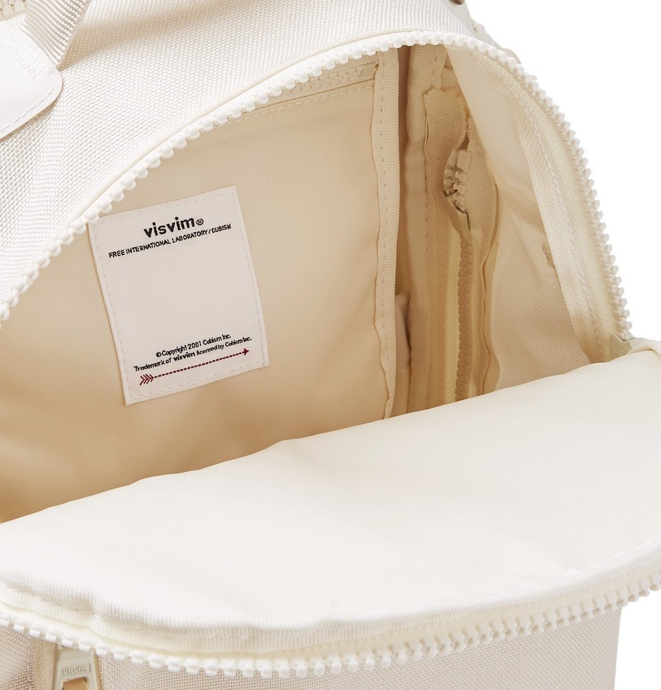 visvim - Leather-Trimmed CORDURA Backpack - Men - Cream Visvim