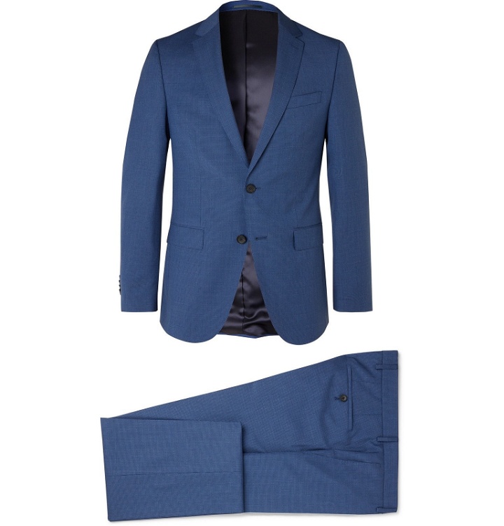 Photo: Hugo Boss - Novan/Ben Slim-Fit Puppytooth Virgin Wool Suit - Blue
