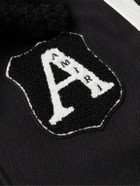 AMIRI - Always on Point Embellished Wool-Blend Twill Varsity Jacket - Black