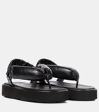 Miu Miu Leather thong sandals