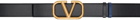 Valentino Garavani Black & Blue VLogo Signature Reversible Belt