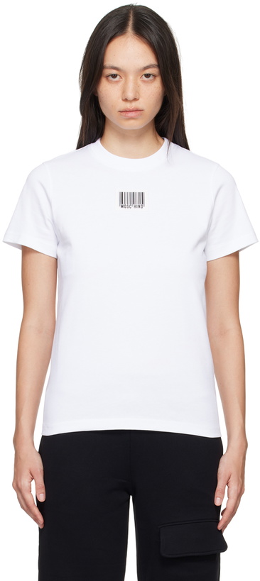 Photo: Moschino White Barcode T-Shirt