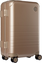 Monos Beige Hybrid Carry-On Suitcase
