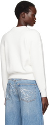 alexanderwang.t White Relaxed Embroidered Logo Sweater