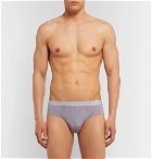 Hanro - Two-Pack Mélange Stretch-Cotton Briefs - Gray