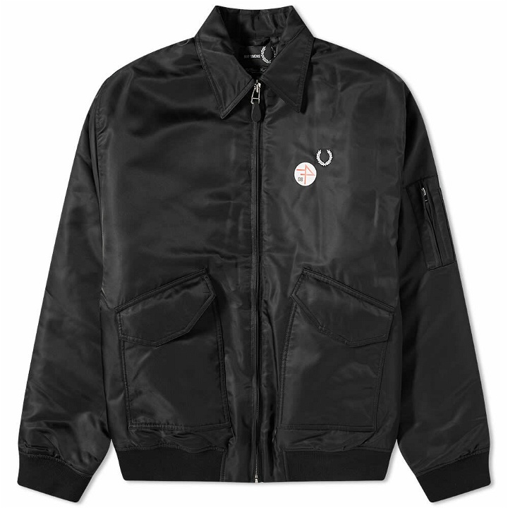 Photo: Fred Perry x Raf Simons Printed Flight Jacket in Black