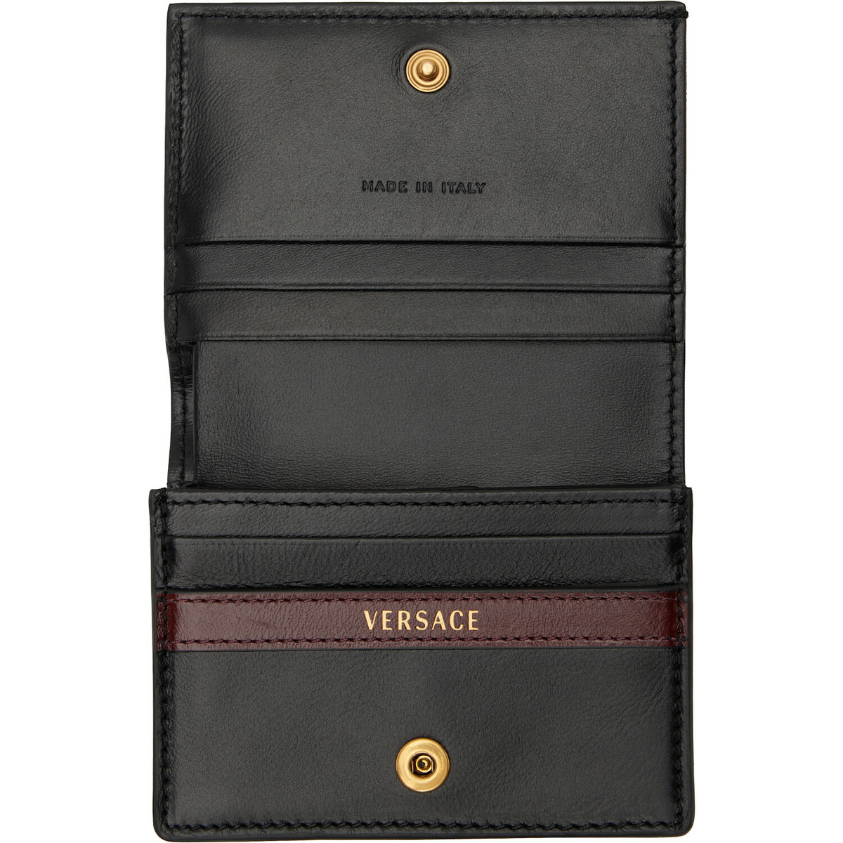 Versace Black Roomy Leather Wallet