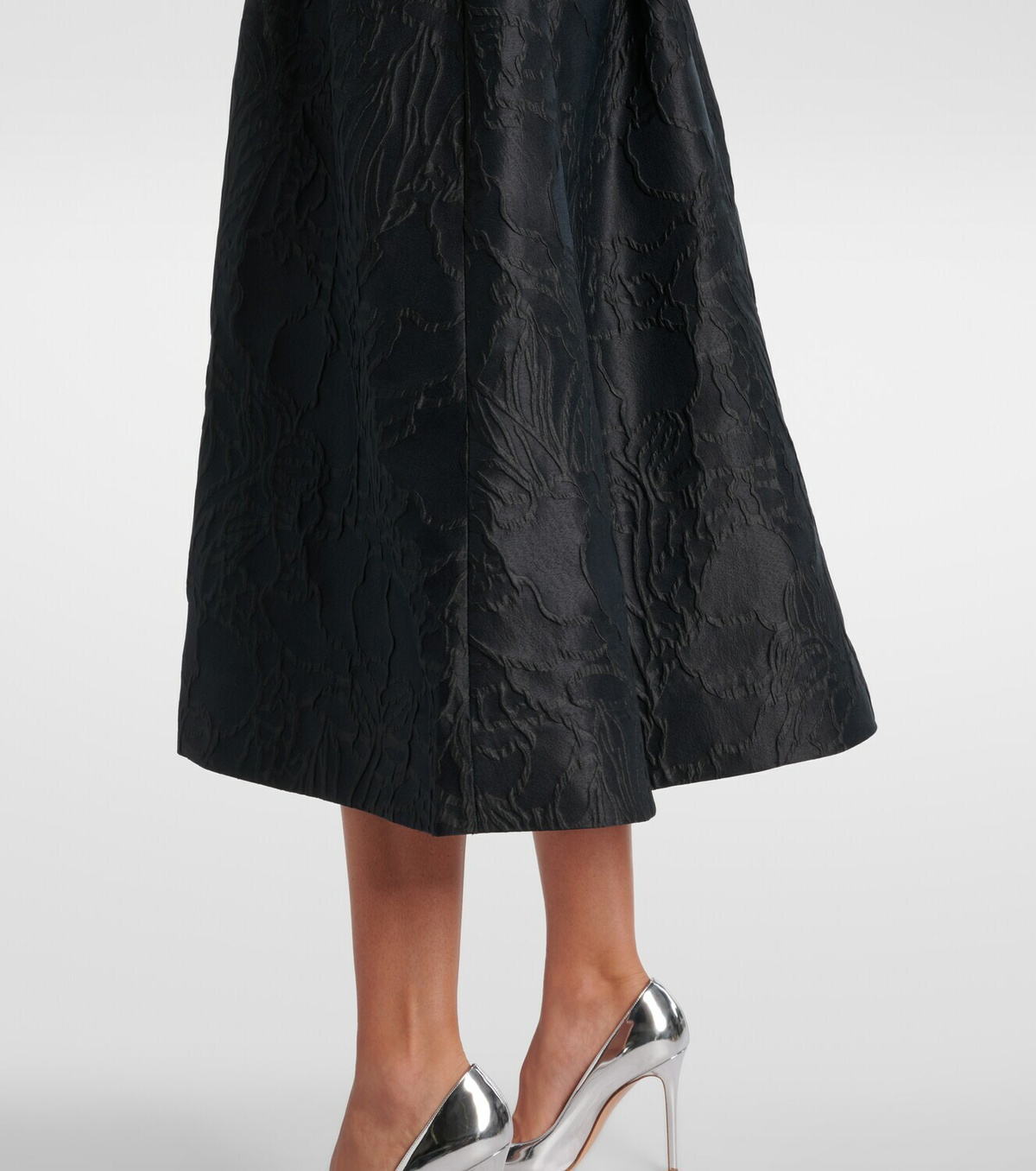 Rebecca Vallance Petra belted jacquard bustier dress