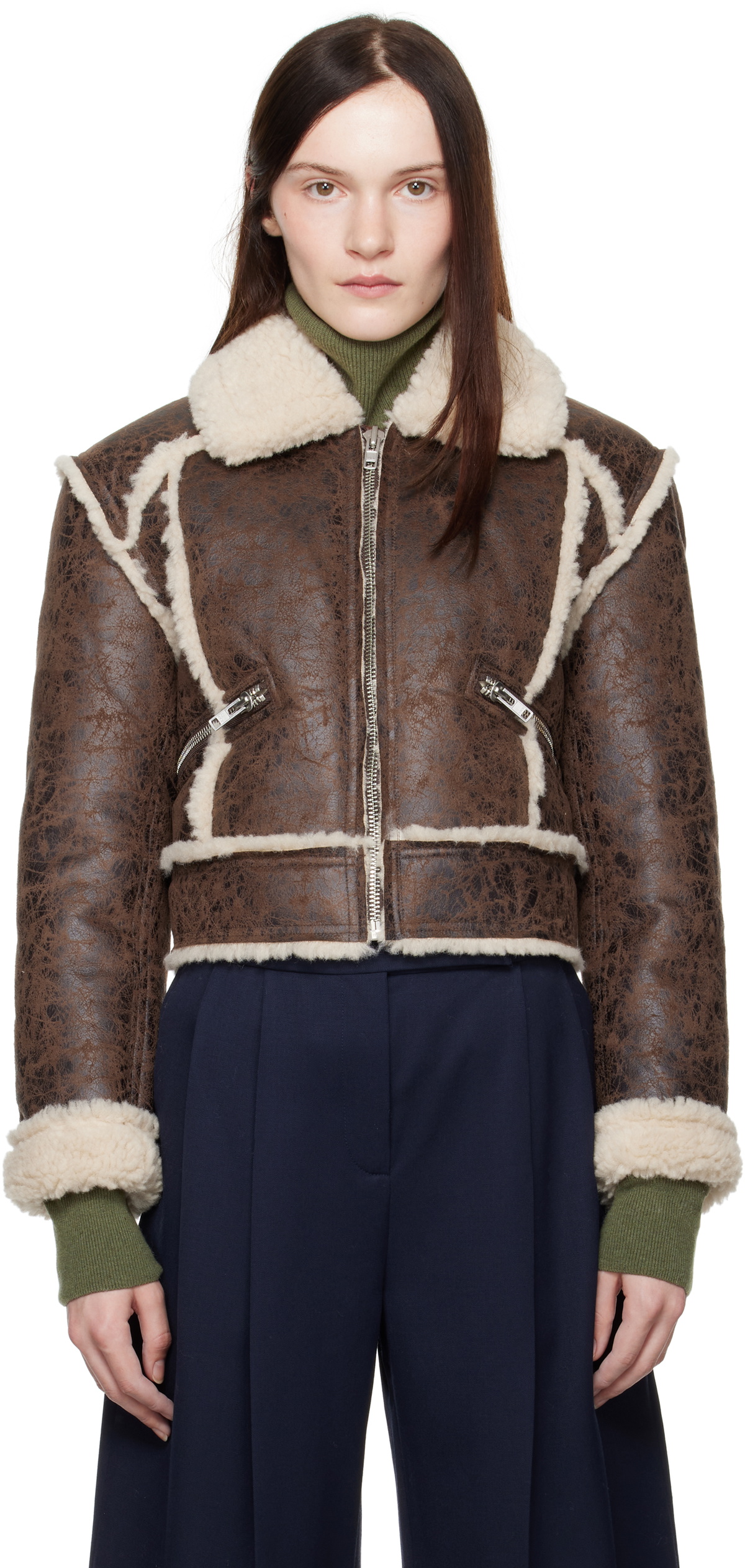 Stand Studio Brown Nyrah Faux-Leather Jacket