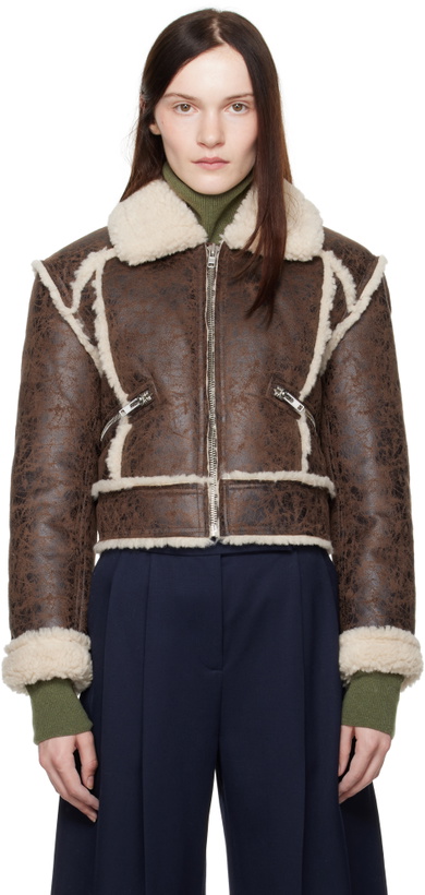Photo: Stand Studio Brown Nyrah Faux-Leather Jacket