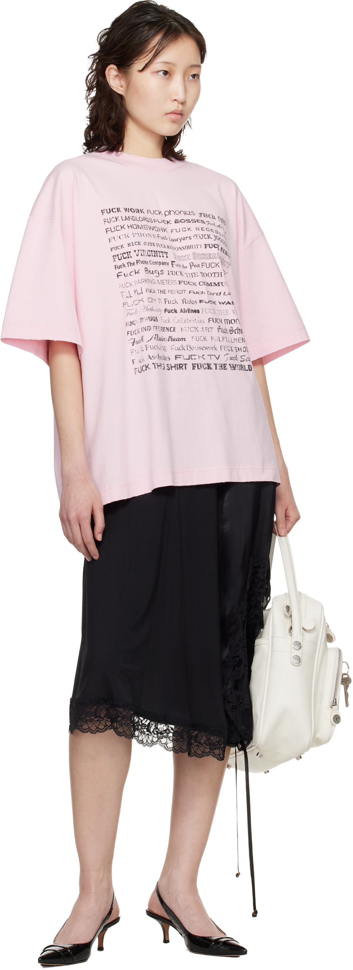 VETEMENTS Pink Fuck Everything T-Shirt