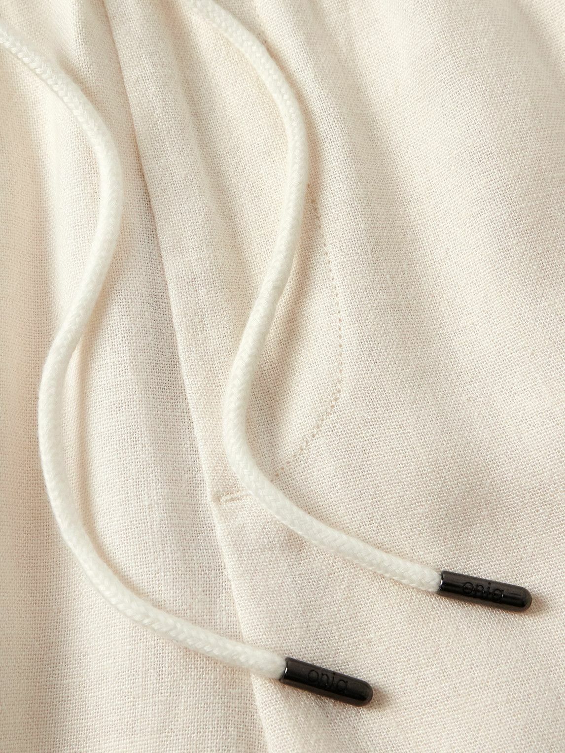 Onia - Air Straight-Leg Linen and Lyocell-Blend Drawstring Shorts - Neutrals