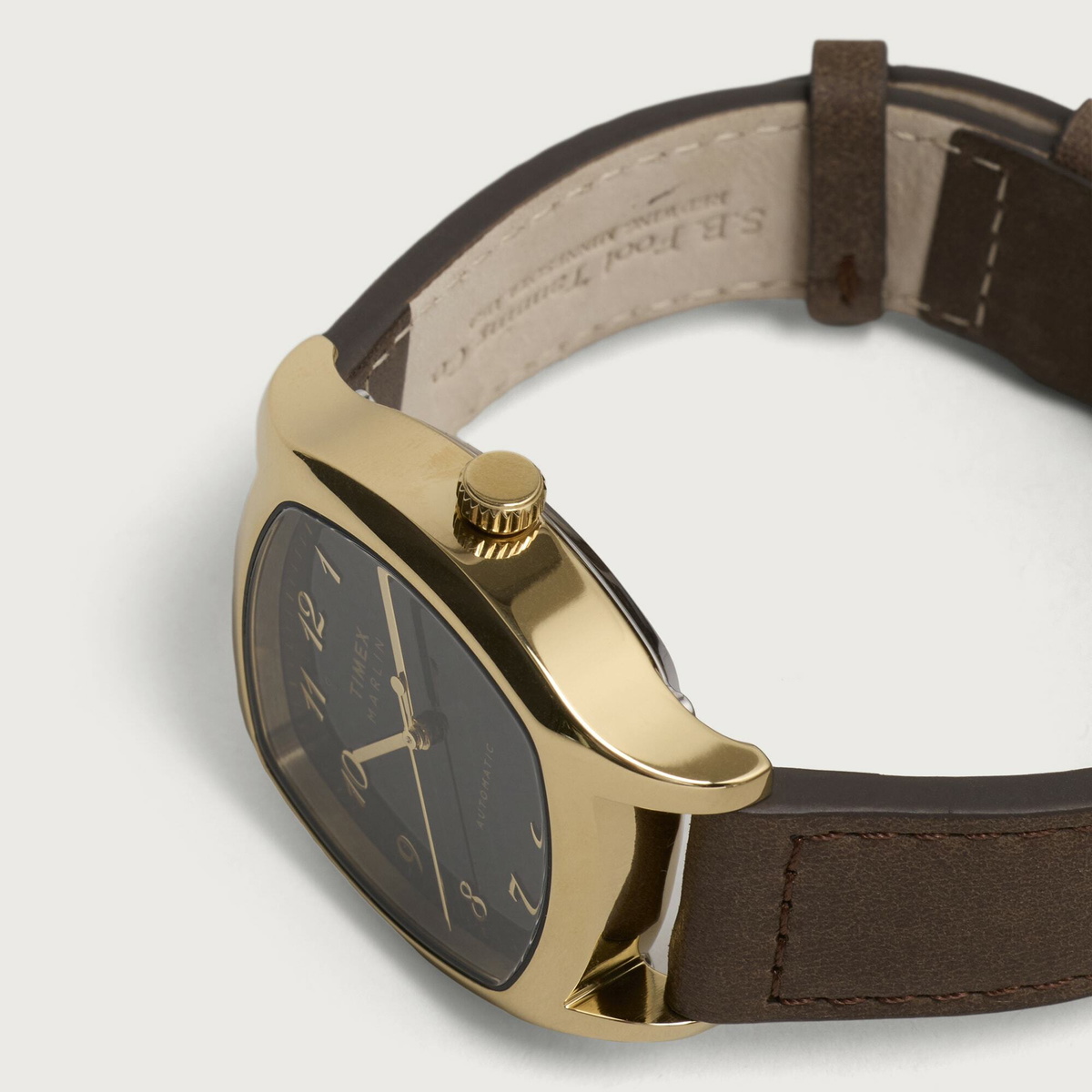 Timex Marlin Nantucket Automatic Watch in Gold/Brown