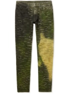Givenchy - Slim-Fit Tapered Distressed Tie-Dyed Jeans - Green