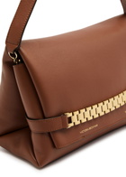 Victoria Beckham Chain Leather Pouch - Tan - One Size