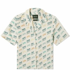 Howlin by Morrison Women's Howlin' Cocktail D’Amore Short Sleeve Shirt - Hemp Print in Sand Howlin' Piano
