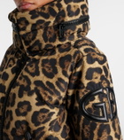 Goldbergh Pantera leopard-print down ski jacket