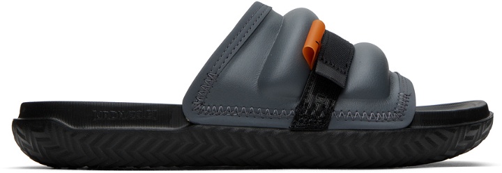 Photo: Nike Jordan Gray & Black Jordan Super Play Sandals