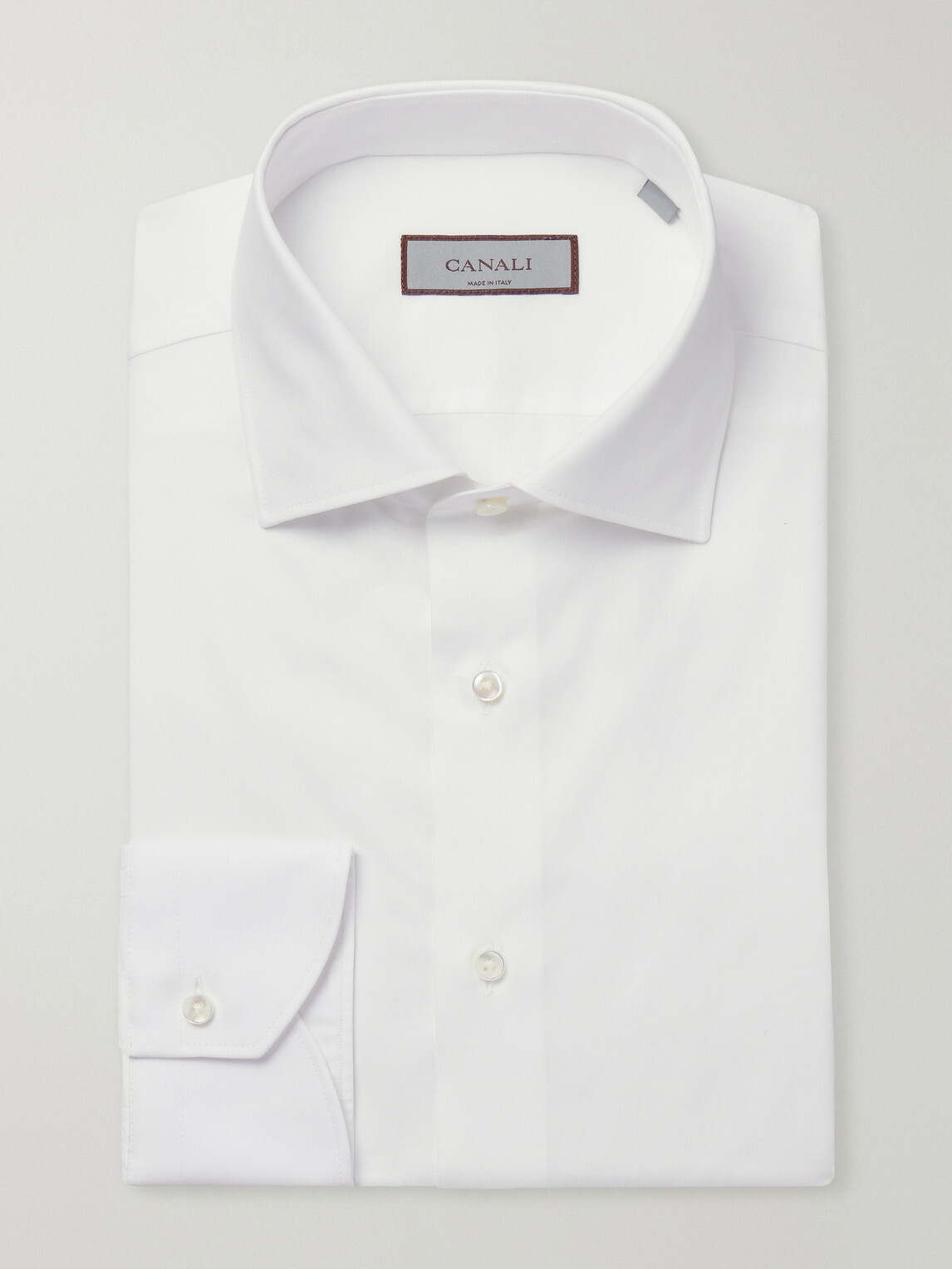 Canali - Impeccabile Cutaway-Collar Cotton-Poplin Shirt - White
