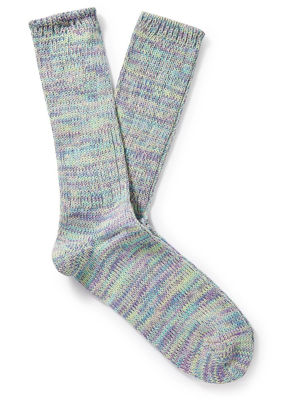 Photo: Anonymous ism - Ribbed Cotton-Blend Socks