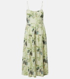 Dôen Benoit floral ramie midi dress