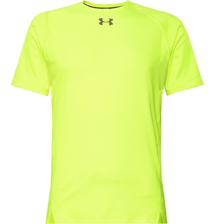 Photo: Under Armour - Qualifier HeatGear Running T-Shirt - Bright yellow