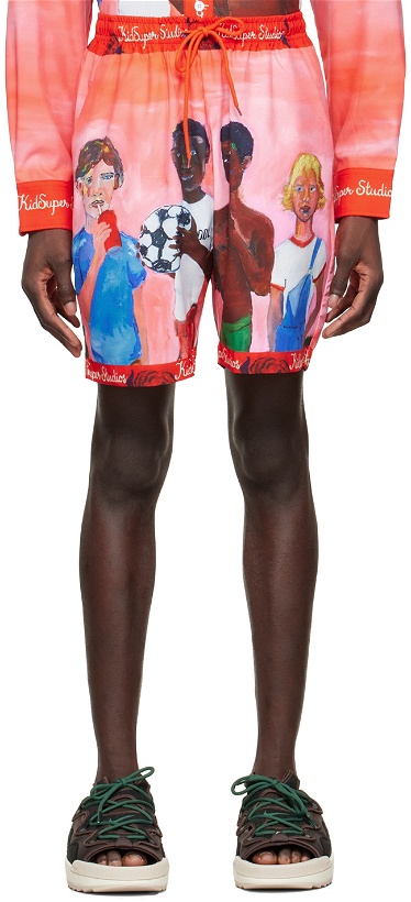 Photo: KidSuper Red Polyester Shorts