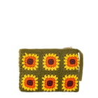 MC2 Saint Barth Parisienne Crochet Pouch Bag With Sunflower Embroidery