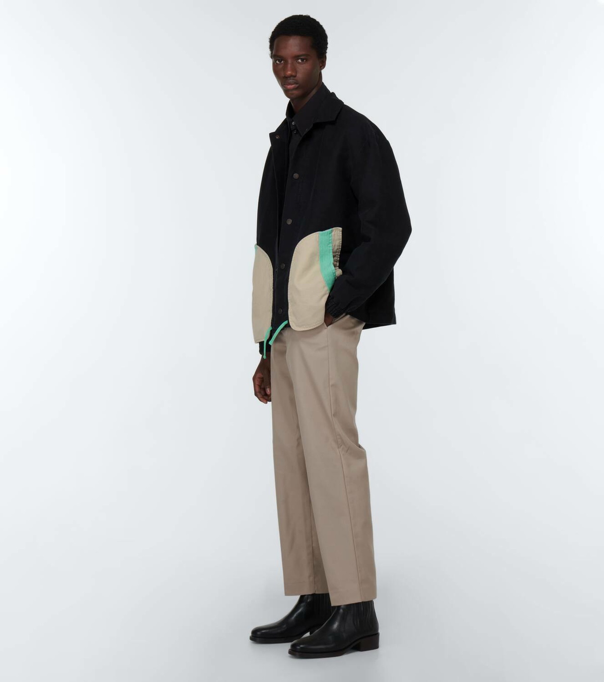 Incotex x Facetasm Colorblocked cotton jacket