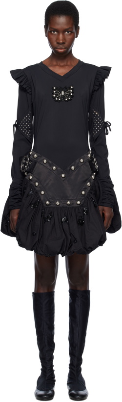 Photo: Chopova Lowena Black Backtuck Minidress