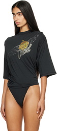 Diesel Black Concert Graphics Bodysuit