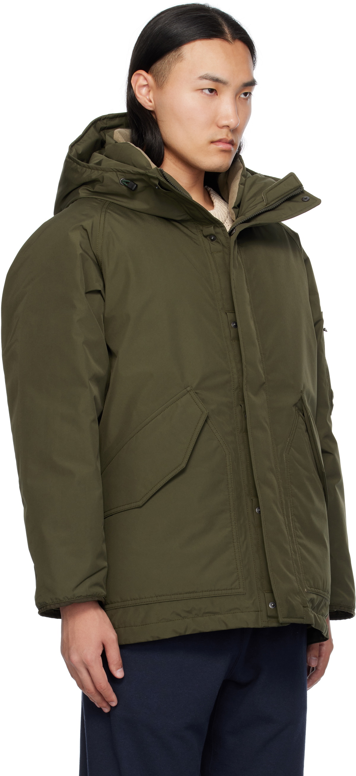 nanamica Khaki GORE-TEX Down Coat Nanamica